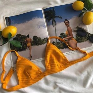 NWT Montce Swim Rib Hunter Triangle Bikini Top